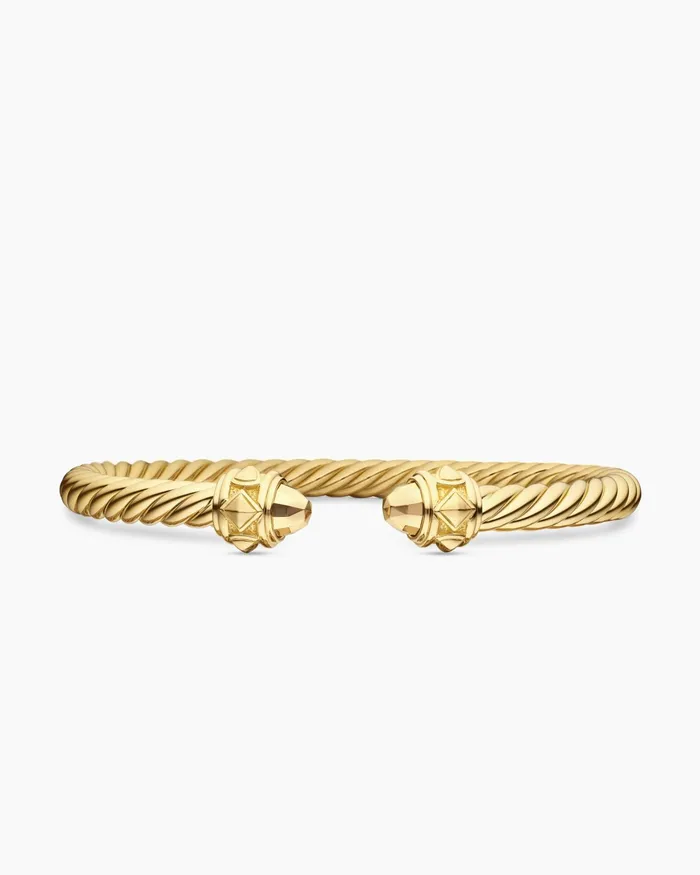 Renaissance Cablespira Bracelet In 18K Yellow Gold 5mm Women David Yurman Cuff Renaissance Cablespira Bracelet In 18K Yellow Gold 5mm Women David Yurman Cuff