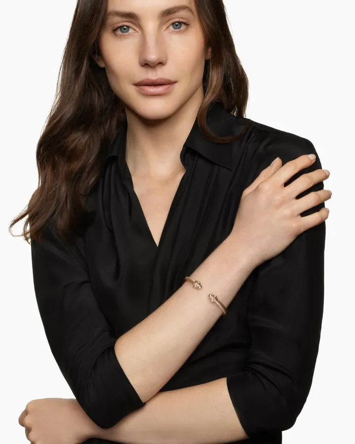 Renaissance Classic Cable Bracelet In Sand Aluminum 5mm Women David Yurman Cuff Renaissance Classic Cable Bracelet In Sand Aluminum 5mm Women David Yurman Cuff