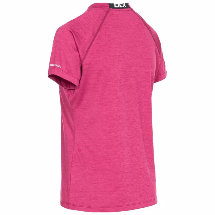 Rhea DLX EcoFriendly TShirt Berry Marl Women Trespass Gym and Sports Tops