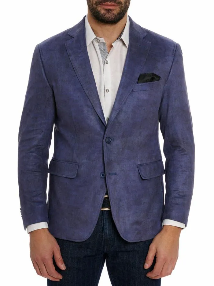 Robert Graham Blazers Men Lubrano Velour Blazer Plum