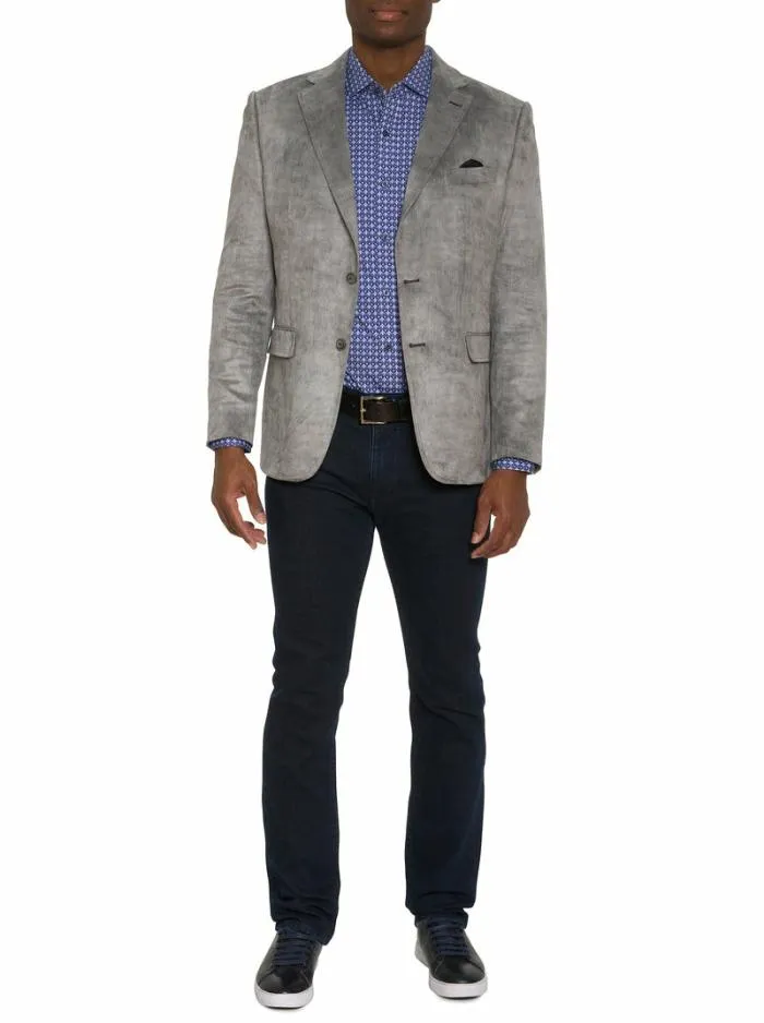 Robert Graham Blazers Men Lubrano Velour Blazer Plum