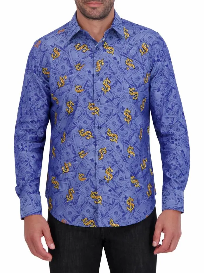 Robert Graham Button Down Shirts Men Limited Edition Bankroll Long Sleeve Button Down Shirt Multi