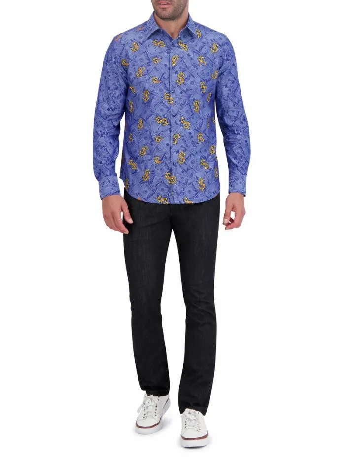 Robert Graham Button Down Shirts Men Limited Edition Bankroll Long Sleeve Button Down Shirt Multi