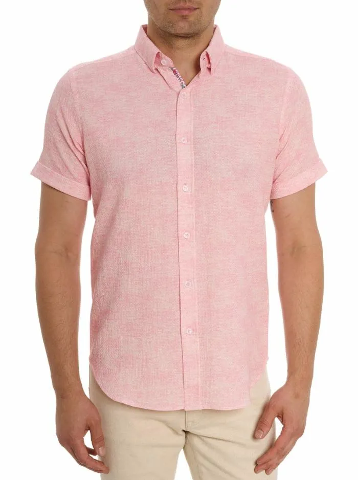 Robert Graham Button Down Shirts Men Reid Short Sleeve Button Down Shirt White