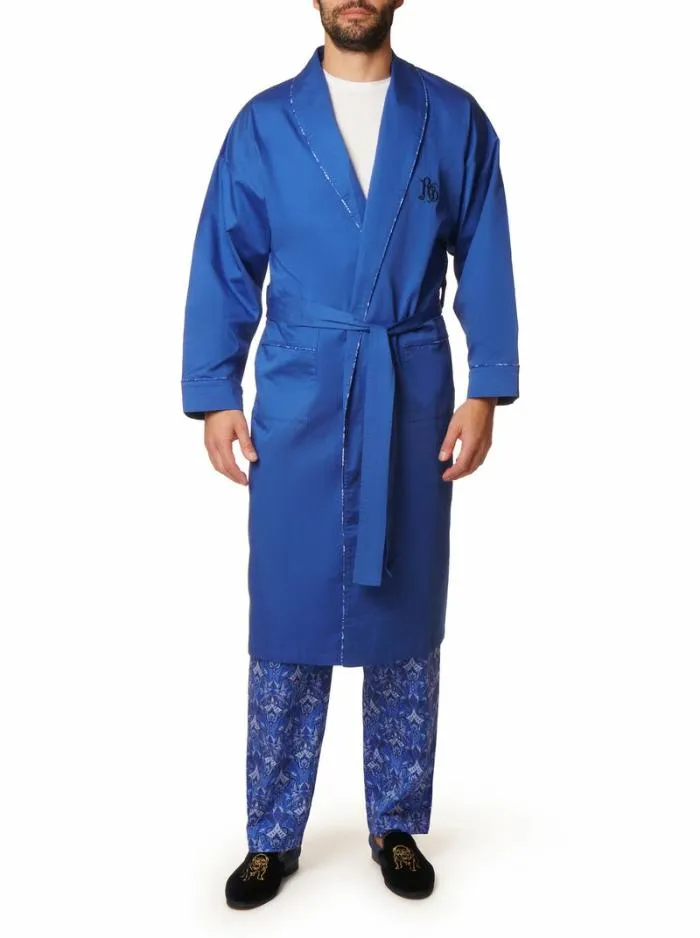 Robert Graham Pajamas and Underwear Men Printed Drink Robe Navy