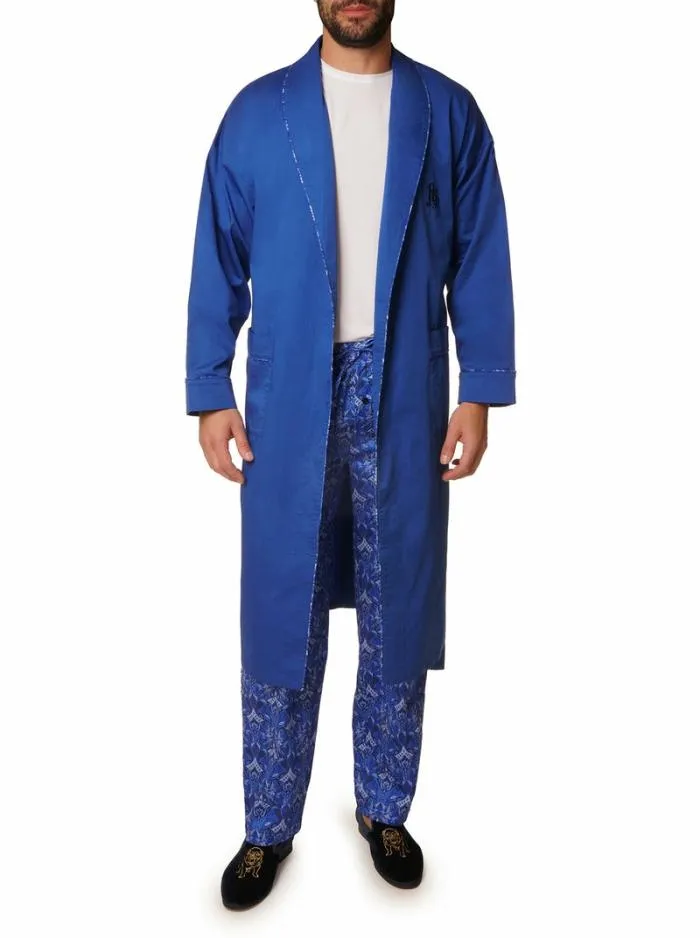 Robert Graham Pajamas and Underwear Men Printed Drink Robe Navy