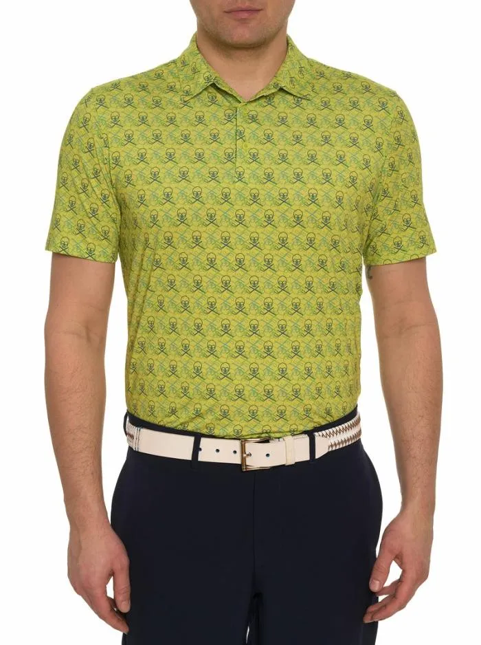 Robert Graham Polos and TShirts Men Iron Skull Performance Polo Navy
