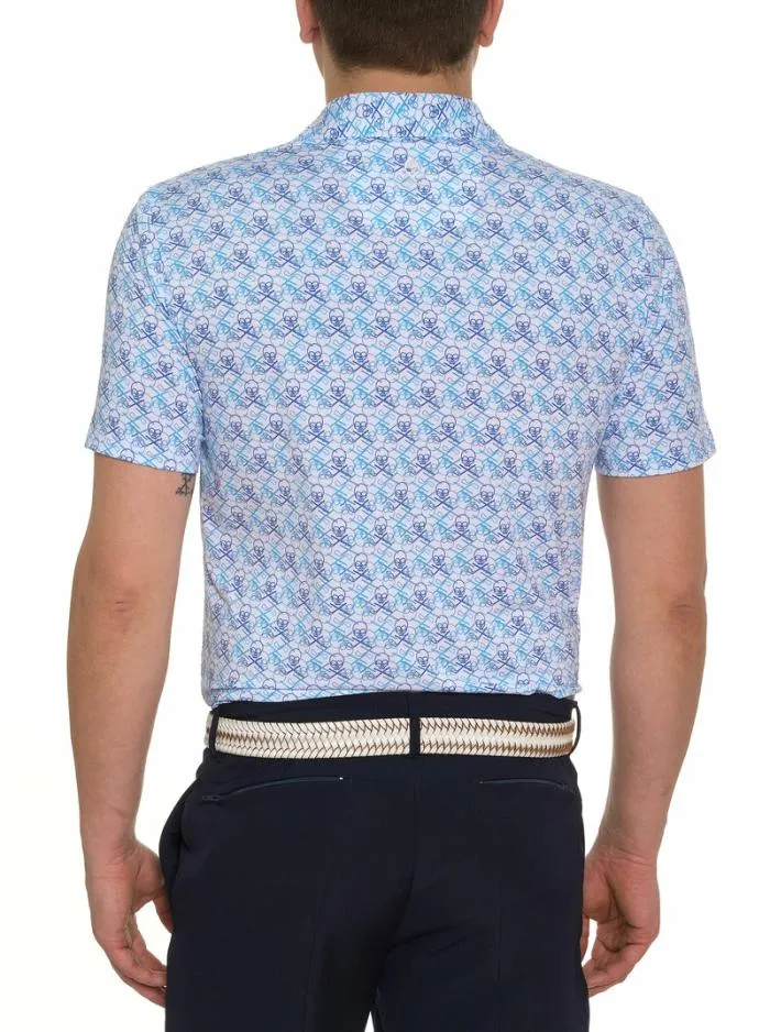 Robert Graham Polos and TShirts Men Iron Skull Performance Polo Navy