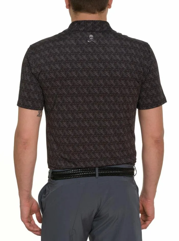 Robert Graham Polos and TShirts Men Iron Skull Performance Polo Navy
