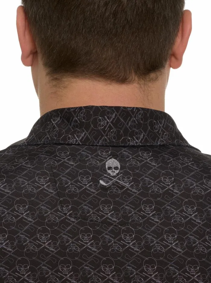 Robert Graham Polos and TShirts Men Iron Skull Performance Polo Navy