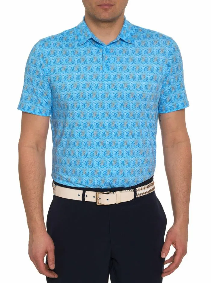 Robert Graham Polos and TShirts Men Iron Skull Performance Polo Navy
