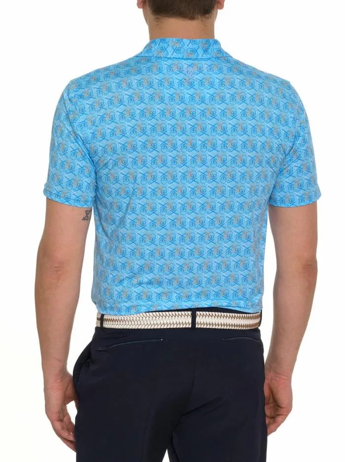 Robert Graham Polos and TShirts Men Iron Skull Performance Polo Navy
