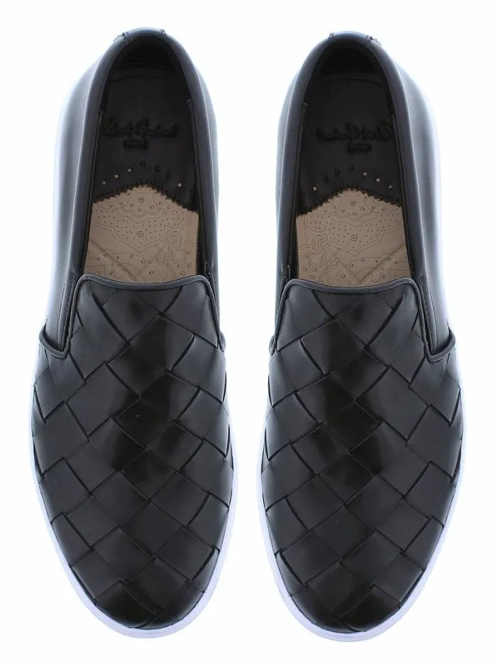 Robert Graham Shoes Men Erosion Slip On Sneaker Black