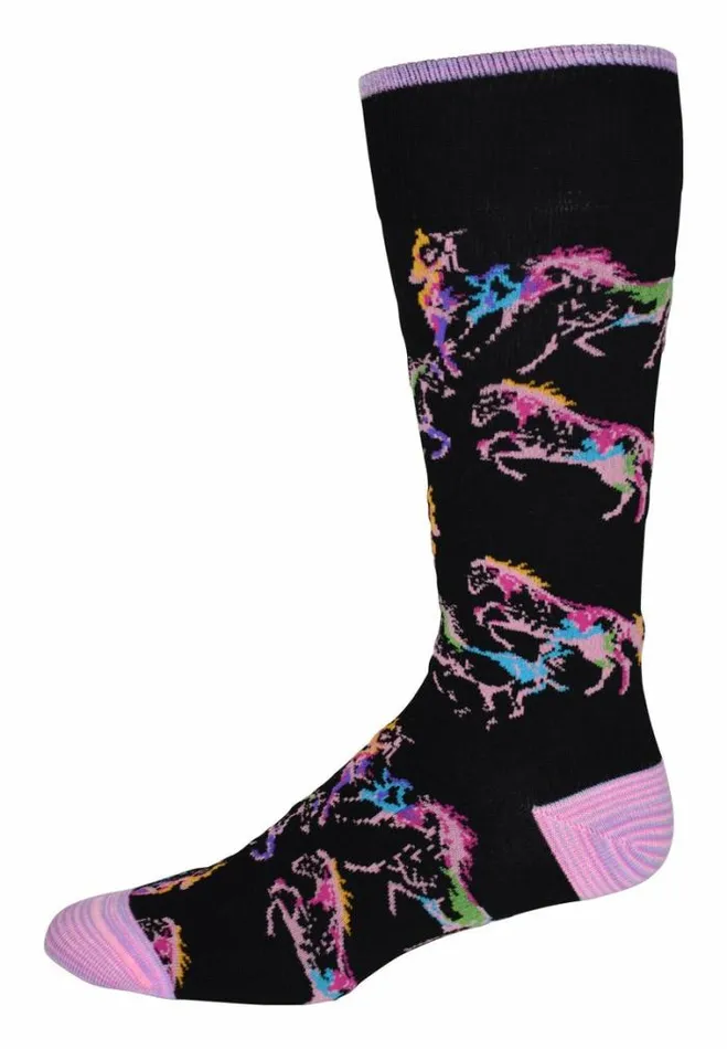 Robert Graham Socks Men Thoroughbred Sock Black