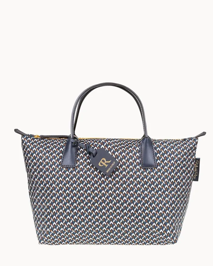 Roberta Pieri Tatami Classic Small Robertina Tote Midnight Blue Women Dooney and Bourke Totes