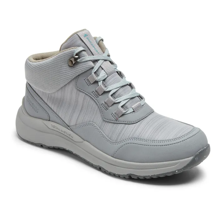 Rockport Boots and Booties Women Total Motion Trail Waterproof AllWeather Hiker Boot Grey Textile Wp Eco