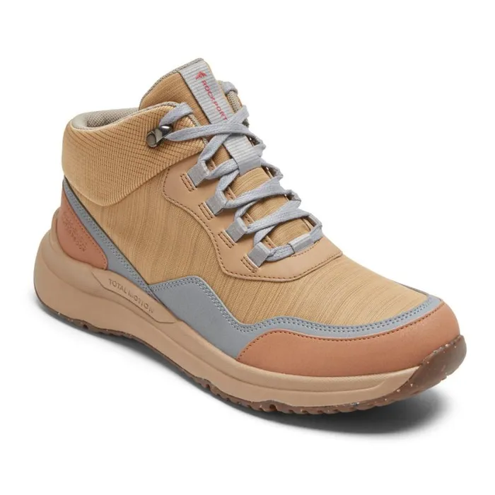 Rockport Boots and Booties Women Total Motion Trail Waterproof AllWeather Hiker Boot Tan Textile Wp Eco