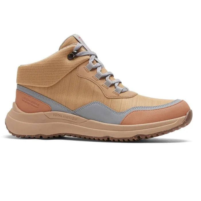 Rockport Boots and Booties Women Total Motion Trail Waterproof AllWeather Hiker Boot Tan Textile Wp Eco