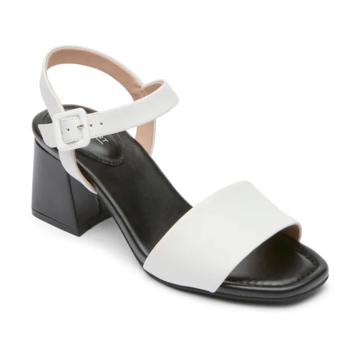 Rockport Heels Women Farrah 2Strap Heel Whiteblack