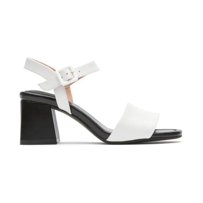 Rockport Heels Women Farrah 2Strap Heel Whiteblack