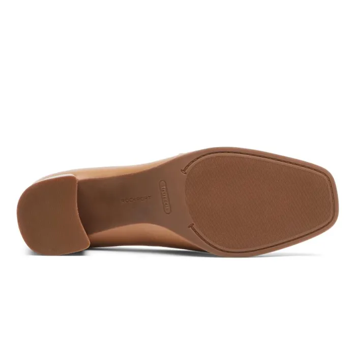 Rockport Heels Women Violetta Mary Jane Mocha Latte Leather Rockport Heels Women Violetta Mary Jane Mocha Latte Leather