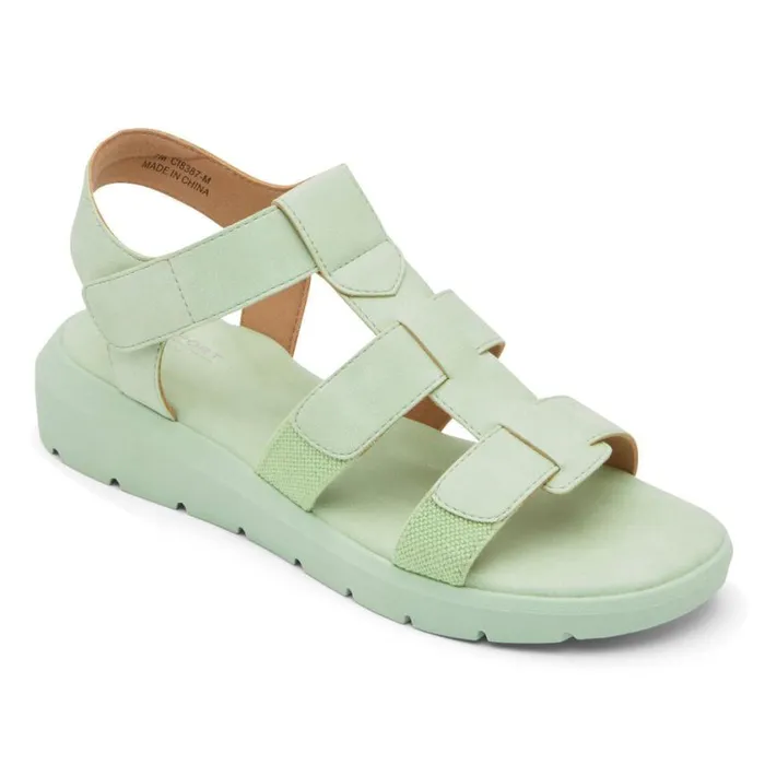 Rockport Sandals and Wedges Women Abbie TStrap Sandal Celery