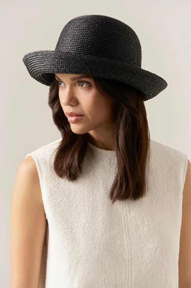 Round Crown Hats Helen Kaminski Prima 8 Charcoal