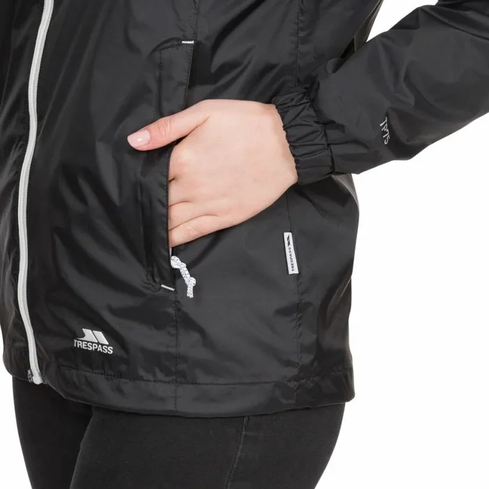 Sabrina Waterproof Jacket Black Women Trespass Waterproof Jackets