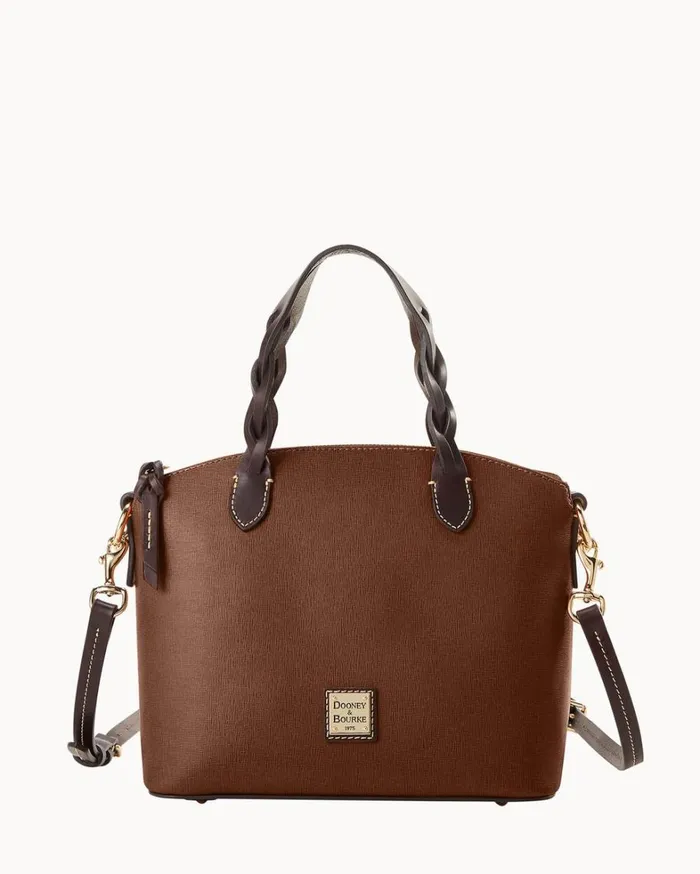 Saffiano Small Heidi Satchel Amber Women Dooney and Bourke Satchels
