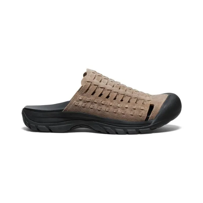 San Juan II Taupe GrayBlack Leather Sandal Men KEEN SlipOns