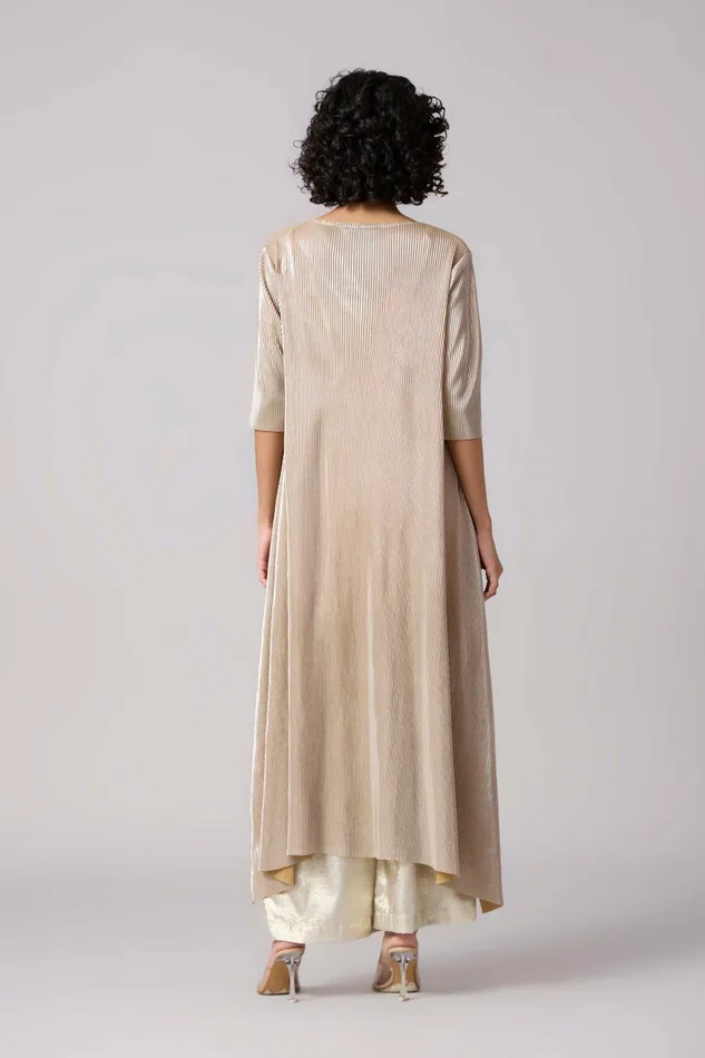 Scarlet Sage CoOrd Sets Zara Tunic Set 8211 Micropleated Silver Ash 8211 Women