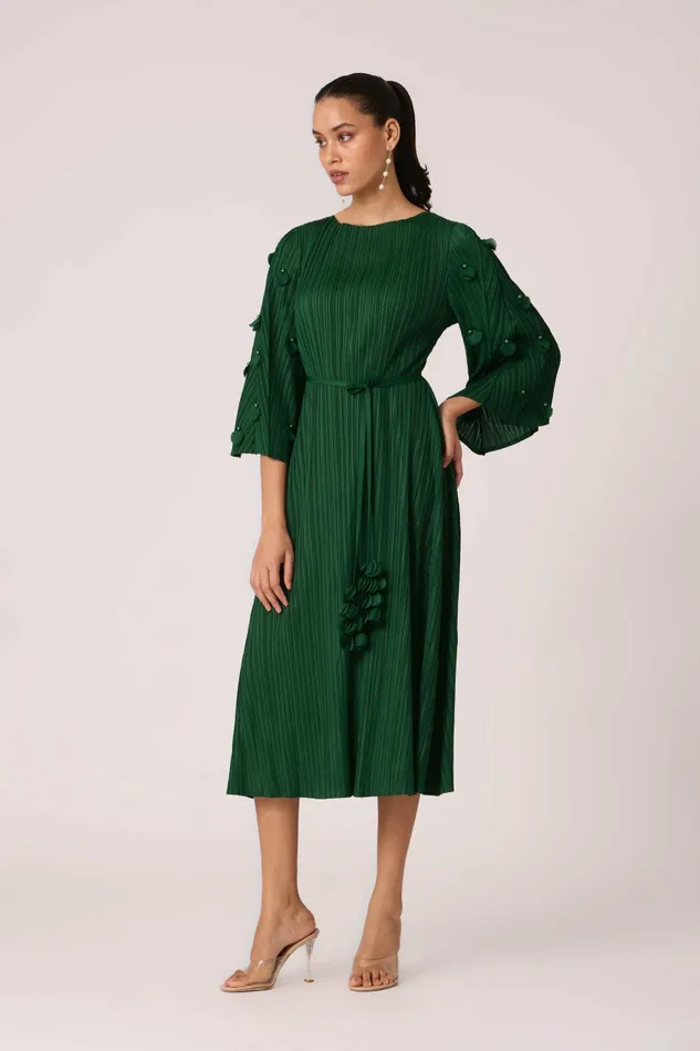 Scarlet Sage Dresses Annette Dress 8211 Dark Green 8211 Women