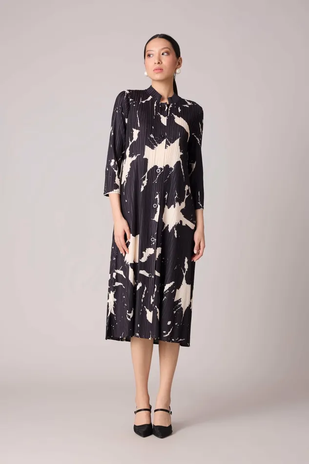 Scarlet Sage Dresses Julia Print Dress 8211 Black 8211 Women