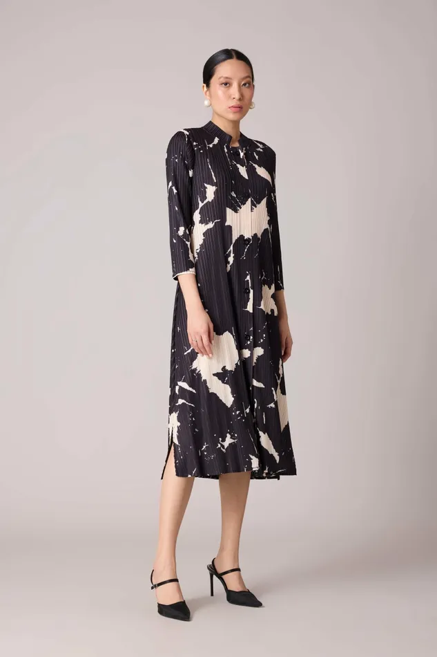 Scarlet Sage Dresses Julia Print Dress 8211 Black 8211 Women