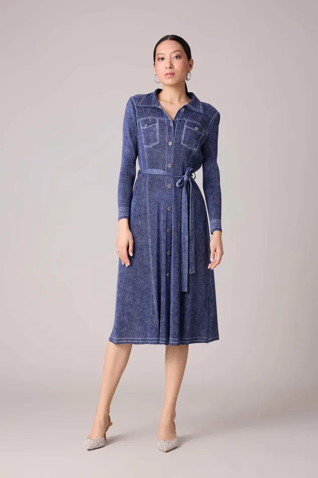 Scarlet Sage Dresses Levy Denim Wash Dress 8211 Blue 8211 Women