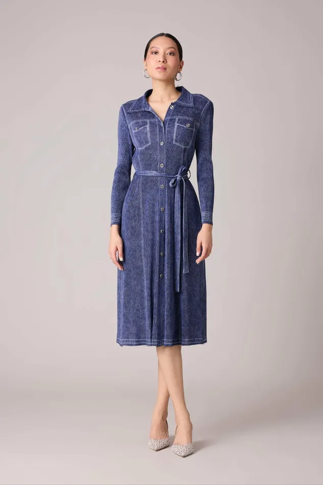 Scarlet Sage Dresses Levy Denim Wash Dress 8211 Blue 8211 Women