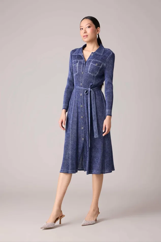 Scarlet Sage Dresses Levy Denim Wash Dress 8211 Blue 8211 Women