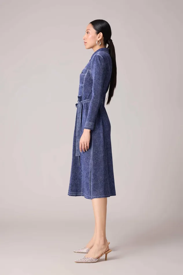 Scarlet Sage Dresses Levy Denim Wash Dress 8211 Blue 8211 Women