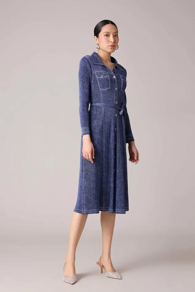 Scarlet Sage Dresses Levy Denim Wash Dress 8211 Blue 8211 Women