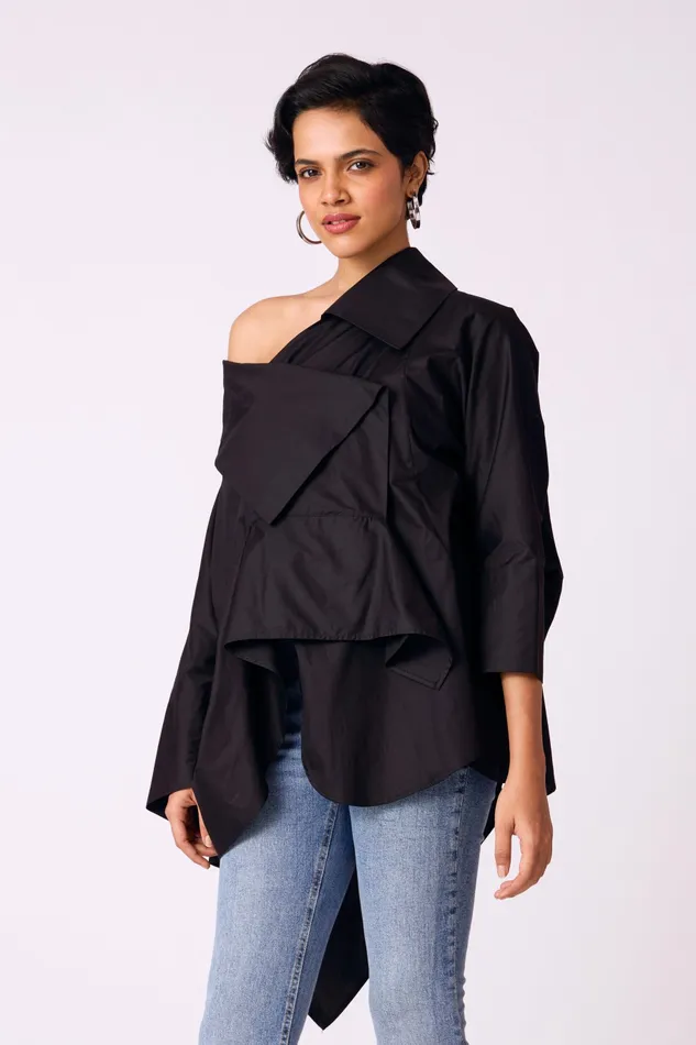 Scarlet Sage Tops Ayaka Shirt 8211 Black 8211 Women