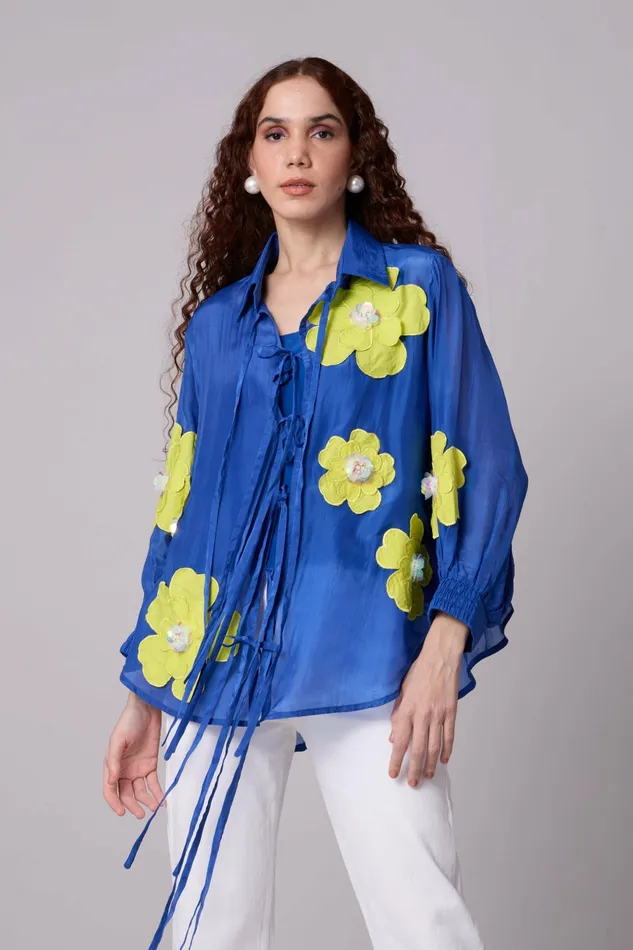 Scarlet Sage Tops Jolie Shirt 8211 Azure Blue 8211 Women