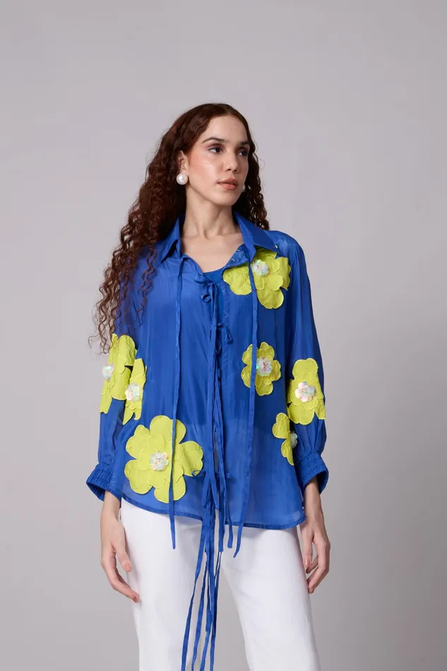 Scarlet Sage Tops Jolie Shirt 8211 Azure Blue 8211 Women