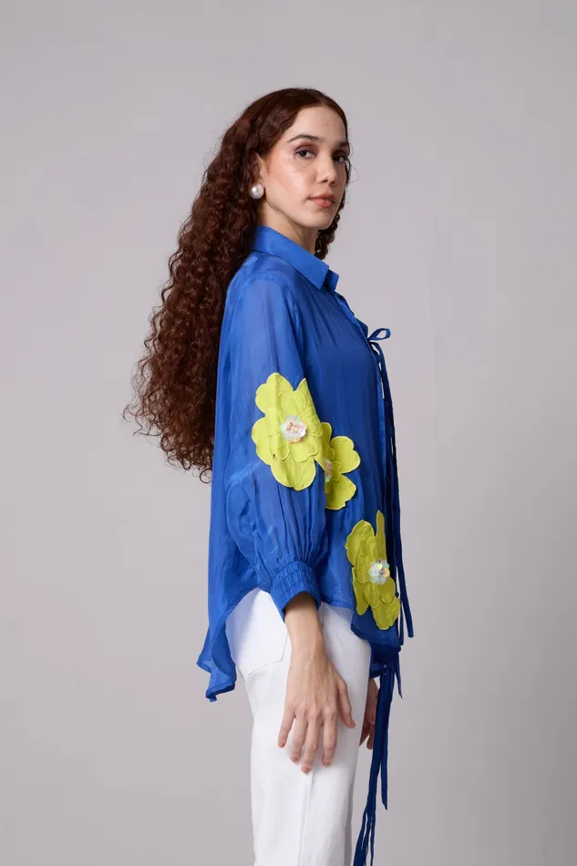 Scarlet Sage Tops Jolie Shirt 8211 Azure Blue 8211 Women
