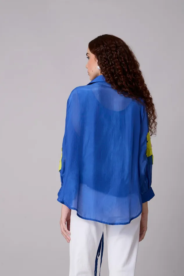Scarlet Sage Tops Jolie Shirt 8211 Azure Blue 8211 Women