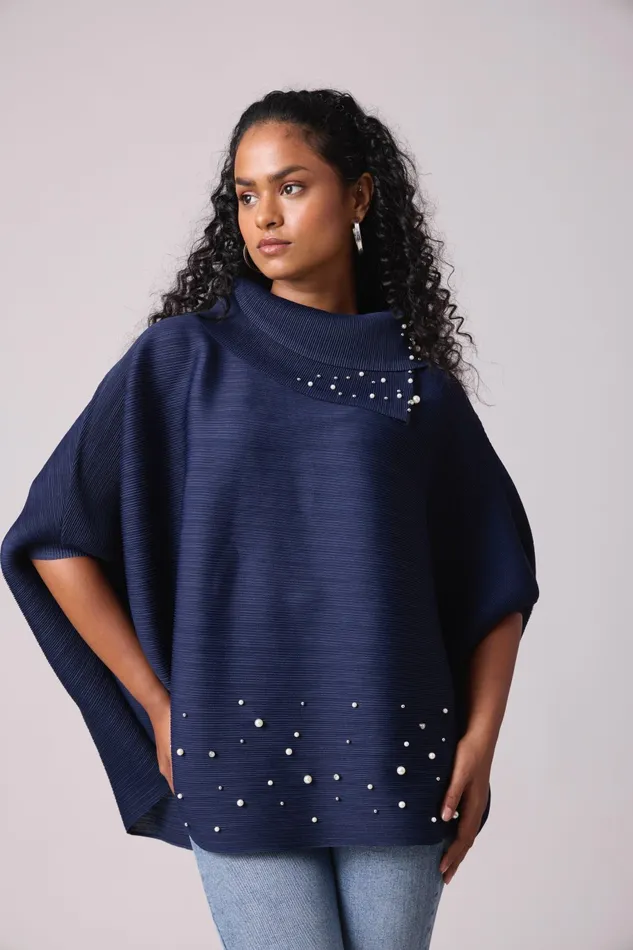 Scarlet Sage Tops Sloane Pearled Batwing Top 8211 Navy 8211 Women