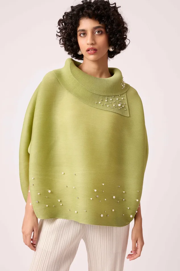 Scarlet Sage Tops Sloane Pearled Batwing Top 8211 Pear Green 8211 Women