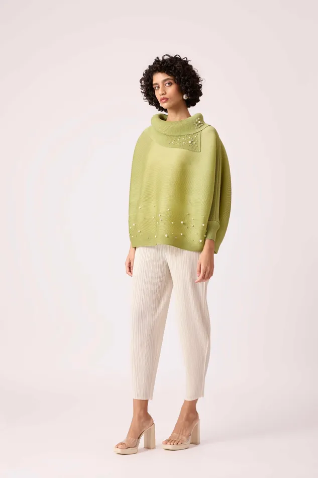 Scarlet Sage Tops Sloane Pearled Batwing Top 8211 Pear Green 8211 Women