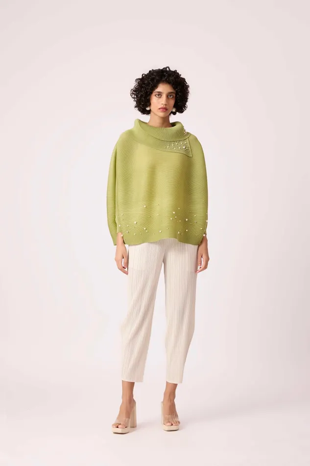 Scarlet Sage Tops Sloane Pearled Batwing Top 8211 Pear Green 8211 Women