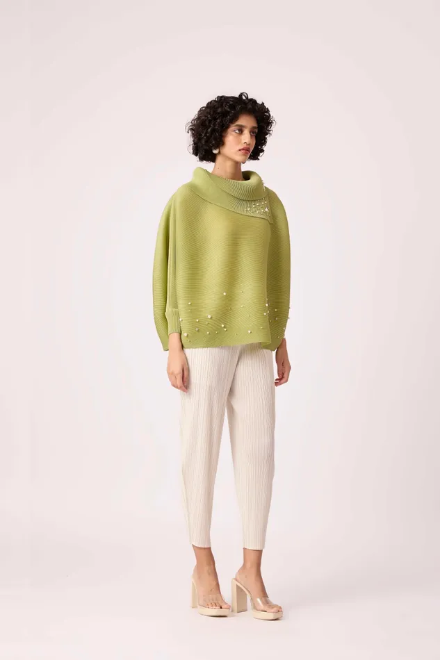 Scarlet Sage Tops Sloane Pearled Batwing Top 8211 Pear Green 8211 Women