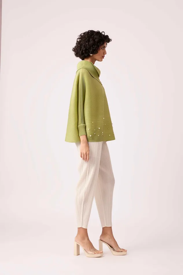 Scarlet Sage Tops Sloane Pearled Batwing Top 8211 Pear Green 8211 Women